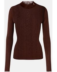 Saint Laurent - Ribbed-Knit Silk Sweater - Lyst