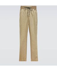 Sacai - Cotton Straight Pants - Lyst