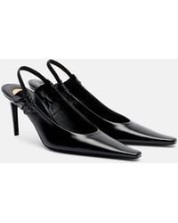 Saint Laurent - Anne-Marie Leather Slingback Pumps - Lyst