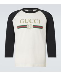 Gucci - Logo Cotton And Silk Jersey T-Shirt - Lyst