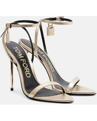 Tom Ford - Metallic Leather Sandals - Lyst