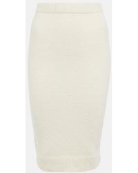 Tom Ford - Knitted Cotton-Blend Midi Skirt - Lyst