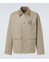 Burberry - Embroidered Cotton Twill Field Jacket - Lyst