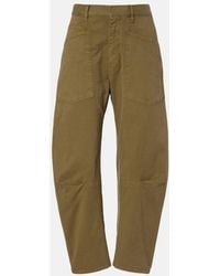 Nili Lotan - Shon Cotton Twill Barrel-Leg Pants - Lyst