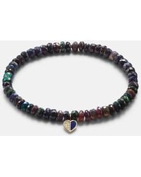 Sydney Evan - Heart 14Kt Charm Bracelet With Diamonds And Opals - Lyst