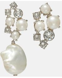 Givenchy - Crystal Pearl Asymmetric Earrings - Lyst