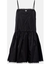 Prada - Robe En Re-Nylon Et Dentelle - Lyst