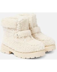 Jimmy Choo - Shea Faux Pearl-Embellished Shearling Ankle Boots - Lyst