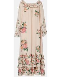Chloé - Maxikleid Aus Crepe De Chine Aus Seide - Lyst