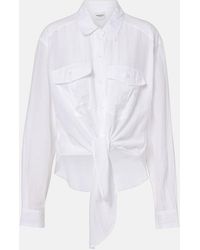 Isabel Marant - Nath Cotton-Blend Top - Lyst