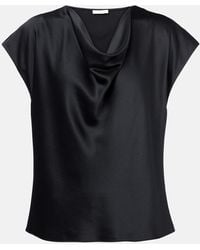 Vince - Draped Silk Satin Top - Lyst