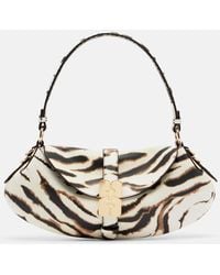 Ganni - B-Kat Small Zebra-Print Shoulder Bag - Lyst