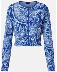 Etro - Cardigan Raccourci En Jacquard - Lyst