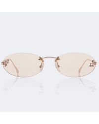 Fendi - First Crystal Oval Sunglasses - Lyst