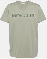 Moncler - Besticktes T-Shirt aus Baumwoll-Jersey - Lyst