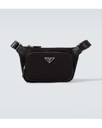 Prada - Re-Nylon Leather-Trimmed Belt Bag - Lyst