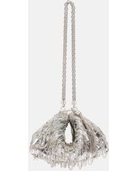 Jimmy Choo - Clutch Callie Mini Aus Satin Mit Pailletten - Lyst