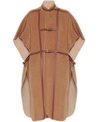 Burberry Harness Wool-blend Cape - Brown