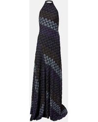 Missoni - Halterneck Knitted Lame Gown - Lyst