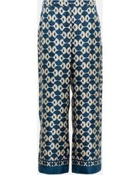 Max Mara - Pantalon ample Timep en soie a fleurs - Lyst