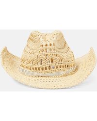 Maison Michel - Austin Embellished Straw Cowboy Hat - Lyst