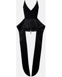 Maticevski - Top Frame De Saten Con Peplum - Lyst