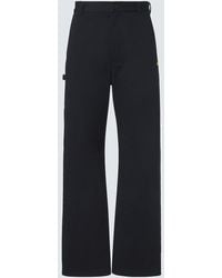 Loewe - Cotton Canvas Straight Pants - Lyst