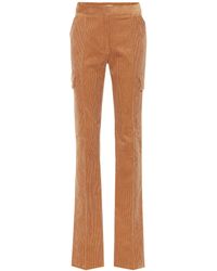 Stella McCartney Pantalon en velours cotelé Jamie - Marron