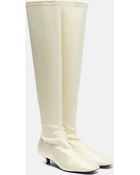 TOTEME - Satin Knee-High Boots - Lyst