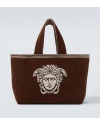 Versace - Medusa Cotton-Terry Jacquard Tote Bag - Lyst
