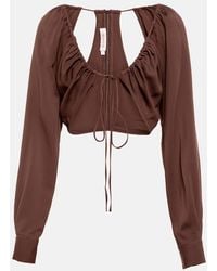 Christopher Esber - Crop Top Fruncido - Lyst