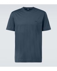 ZEGNA - Logo Cotton T-Shirt - Lyst