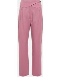 Blazé Milano - Cool & Easy High-rise Straight Wool Pants - Lyst