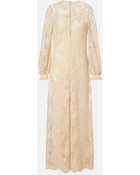 Zimmermann - Como Silk-Lined Lace Maxi Dress - Lyst