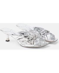Jimmy Choo - Avenue 50 Snake-Effect Leather Mules - Lyst