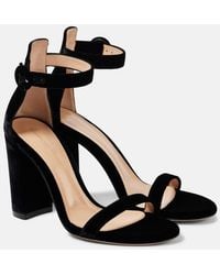 Gianvito Rossi - Gaeta 95 Velvet Sandals - Lyst