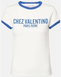Valentino - T-Shirt Chez Aus Baumwolle - Lyst