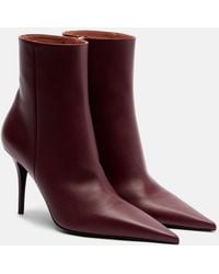 AMINA MUADDI - Barbara 90 Leather Ankle Boots - Lyst