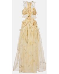 Zimmermann - Balance Ruffled Silk Organza Maxi Dress - Lyst