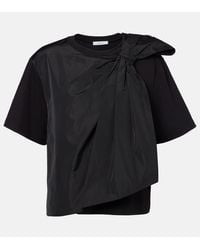 Max Mara - Colle Bow-Detail Cotton Jersey T-Shirt - Lyst