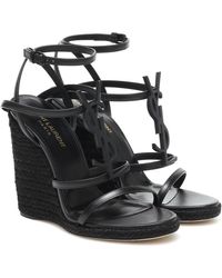 Saint Laurent Wedge sandals for Women - Up to 58% off at Lyst.com