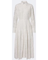Erdem - Floral Embroidered Cotton Shirt Dress - Lyst
