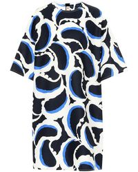 Marni Abito a stampa in cotone - Nero