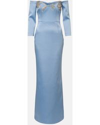 Rebecca Vallance - Kai Embellished Satin Bustier Gown - Lyst