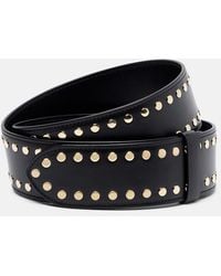 KHAITE - Theo Studded Leather Belt - Lyst
