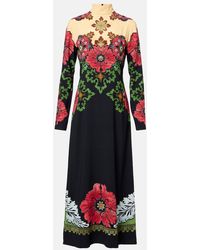 La DoubleJ - Halle Printed Satin Maxi Dress - Lyst