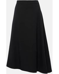 Jil Sander - Midirock Aus Schurwolle - Lyst