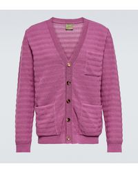 Lardini Knitted Cotton Cardigan - Pink