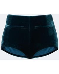 retroféte - Menlo Velvet Micro Shorts - Lyst