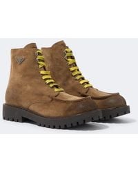 Prada - Bottines En Daim - Lyst
